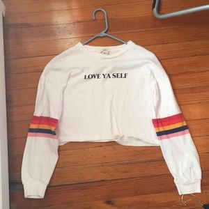 A white cropped shirt